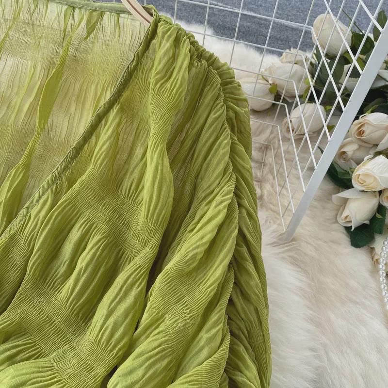 Женский шифоновый топ с рукавами-фонариками – европейский и американский дизайн, облегающий крой, модный и универсальный