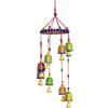 Handcrafted Decorative Wall/Door/Window Hanging Bells Decorative Showpiece - 49 Cm  (Brass, Paper Mache, Multicolor)