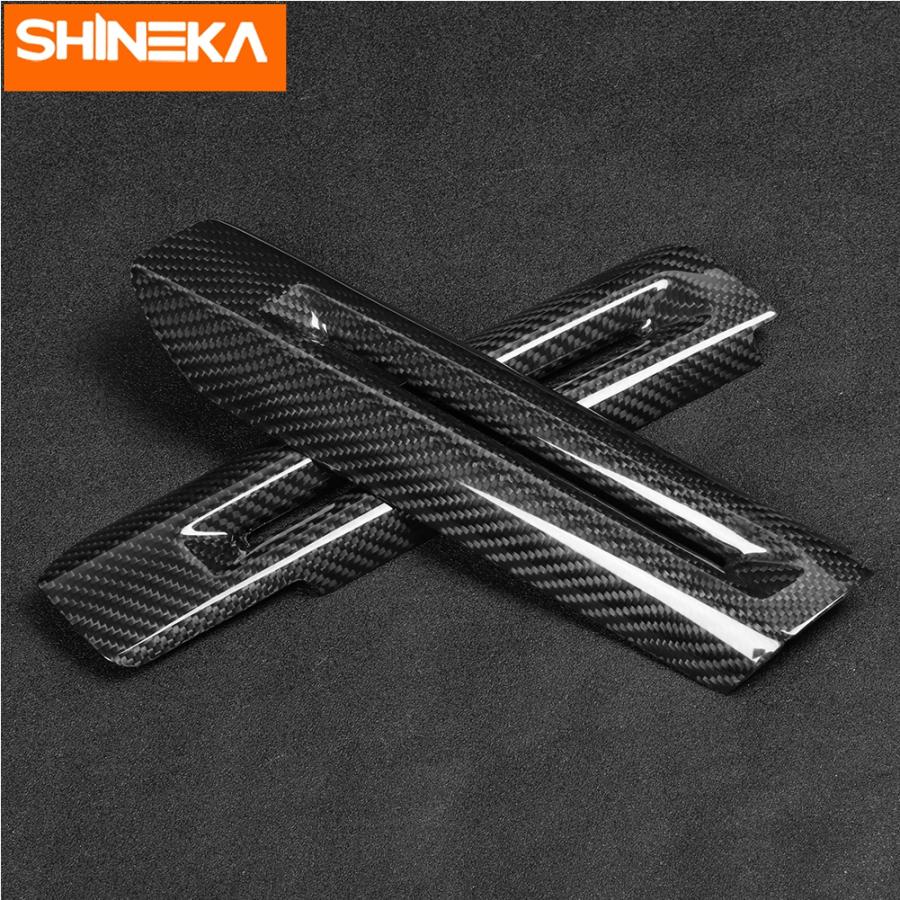 SHINEKA авто из углеродного волокна, внутренняя дверь, подлокотник, декоративная крышка, наклейки для Ford Mustang 2015 2016 2017 2018 автомобиля