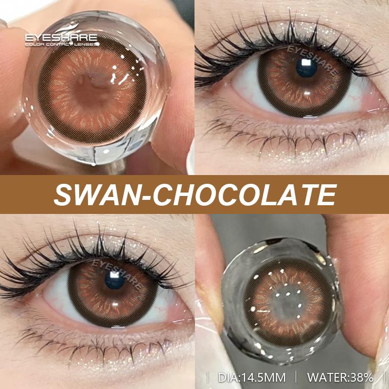 Eyeshare 1 Pair Color Contact Lenses Blue Soft Lenses Natural Brown Pupils Green Lenses Green Fashion Contact Lenses Each Year