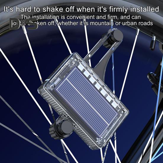 Solar Bike Spoke Lamp Light Motion Sensor Night Riding LED Safety Warning Light Bicycle Rim Wheel Decoration Tire Lamp Bike Accessories