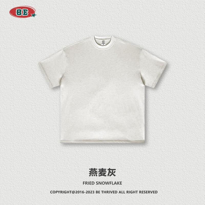 BE Family Matching Shirts 305G Heavyweight Cotton Tees Unisex 2025 Solid Color Vintage Style