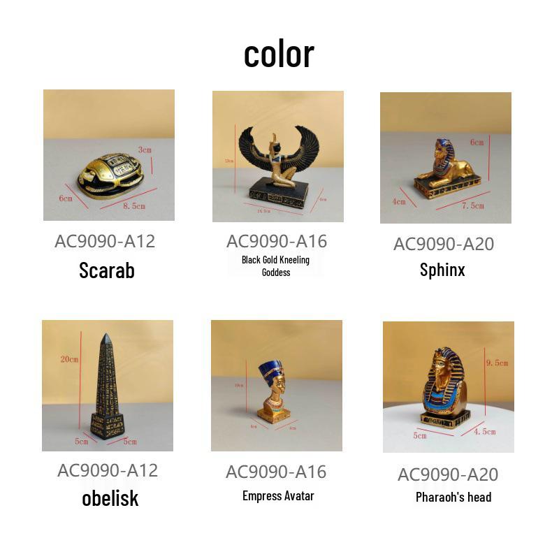 Cross-Border Egyptian Mummy Pyramid Figurine - Pharaoh Coffin Souvenir Craft Ornament