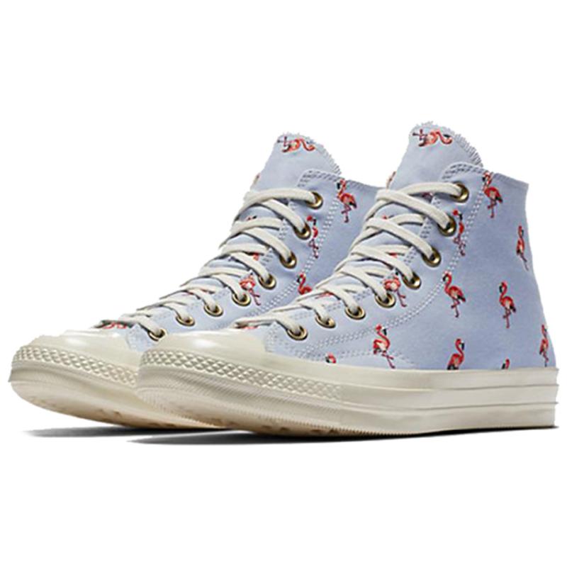 Converse Кеды Chuck Taylor All Star 1970-х годов Flamingo с высоким верхом из канваса Унисекс Синий Белый