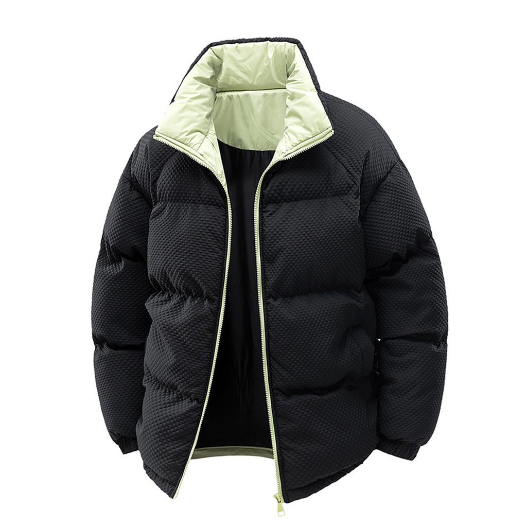 Мужская куртка с воротником-стойкой, однотонная, утепленная бархатом, для пар, повседневная, удобная, хлопковая куртка