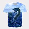Summer Round Neck Loose Animal Series T-shirt Domineering Dragon Pattern 3D Printing Comfortable Casual Soft Short Sleeved T-shirt