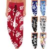 Women's Casual Fashion Comfort Pajama Pants Print Drawstring Wide Leg Pants