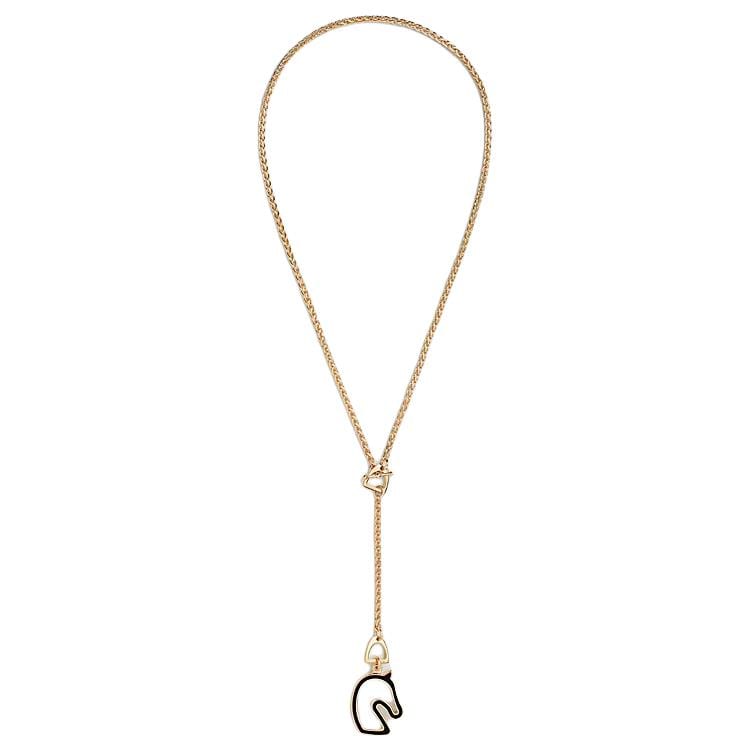 HERMES Necklaces Women's Black/Gold H100116F 03