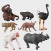 Wild Animal Simulation Toys: Boar, Ostrich & Orangutan Models