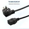 10A Plug with C19 Oxygen-Free Copper Core Insulated Flame-Retardant Power Cord for Monitors and Printers
