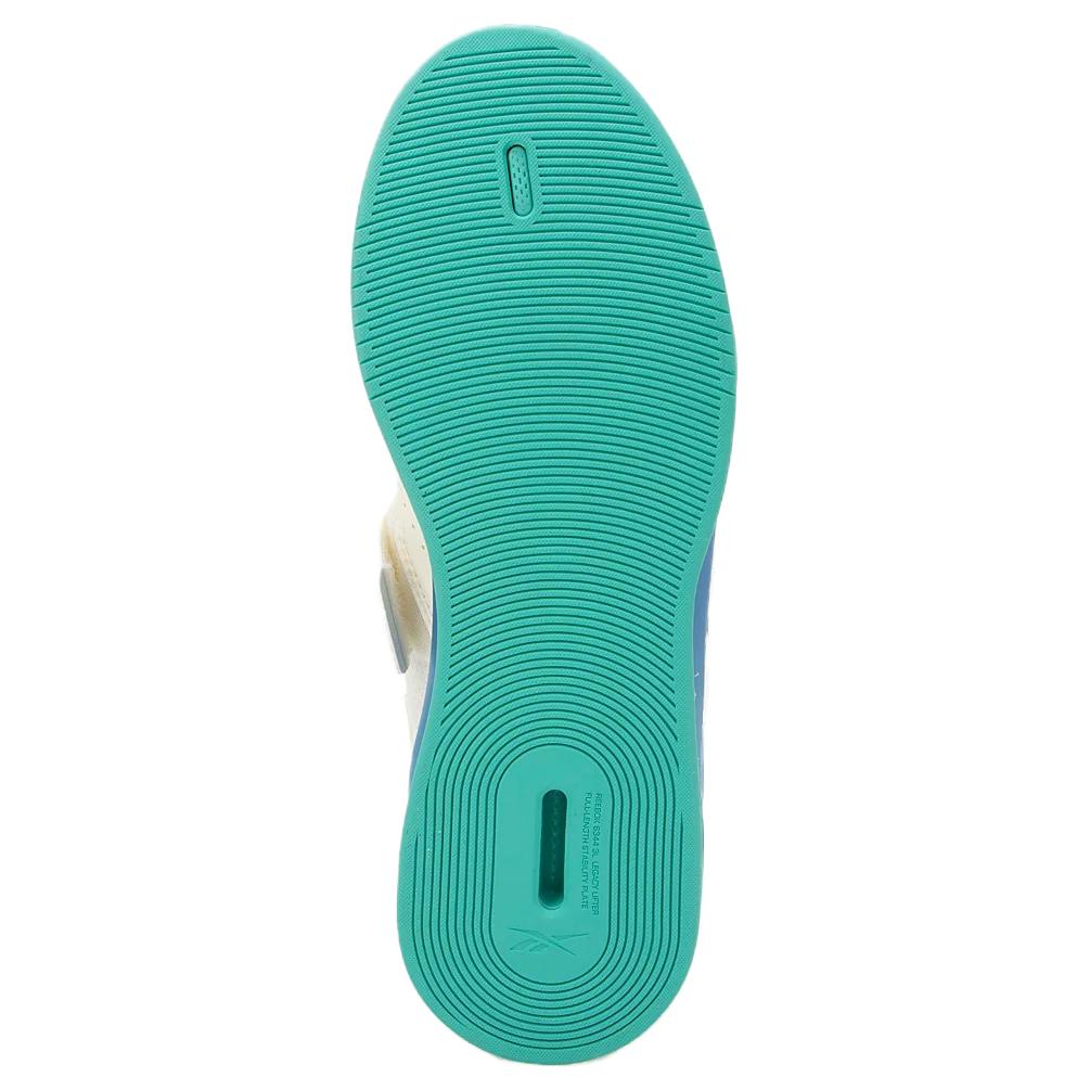 Reebok Legacy Lifter 3 Chalk Unleashed Green Blue Men Sneakers Cream Kinetic-Blue 100201520