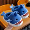 Children's Cotton Slippers Boys and Girls Cute Cartoon Shark Slippers Autumn and Winter Home Indoor Baby Thick Bottom Slippers