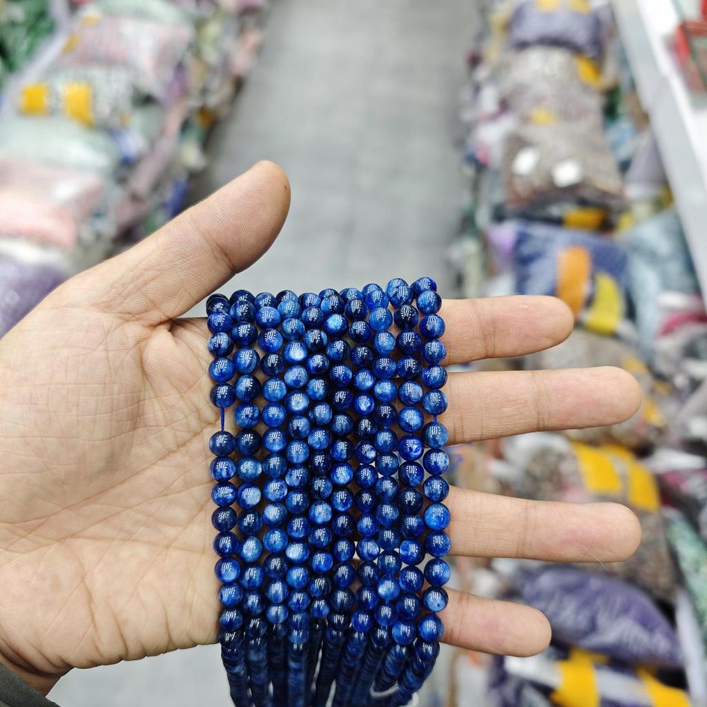 Серия «Синий» Бусины из натурального камня Аквамарин и Голубой кружевной агат для изготовления украшений своими руками