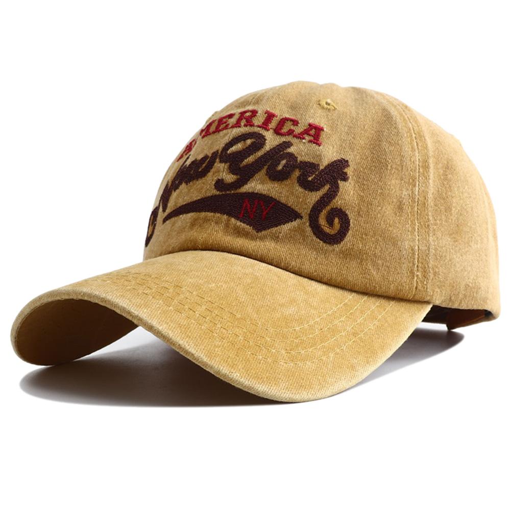 Retro Letter Embroidered Baseball Cap For Women Men Hip Hop Urban Street Style Fishing Snapback Hat Women'S Washed Old Duckbill Cap Gorras Hombre