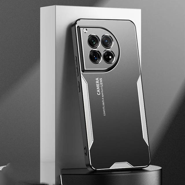 Для OnePlus 12 12R металлический жесткий чехол из алюминиевого сплава для One Plus 12R 5G 1 + 12 Ace 3 противоударный матовый чехол силиконовый чехол для полной защиты камеры