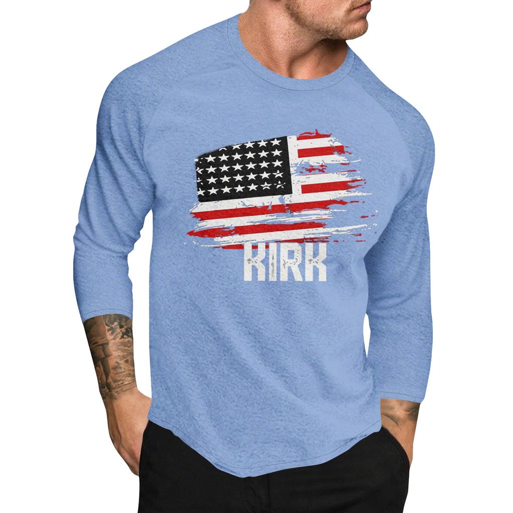 Casual Printed Raglan Sleeve Men's Long Sleeve Top