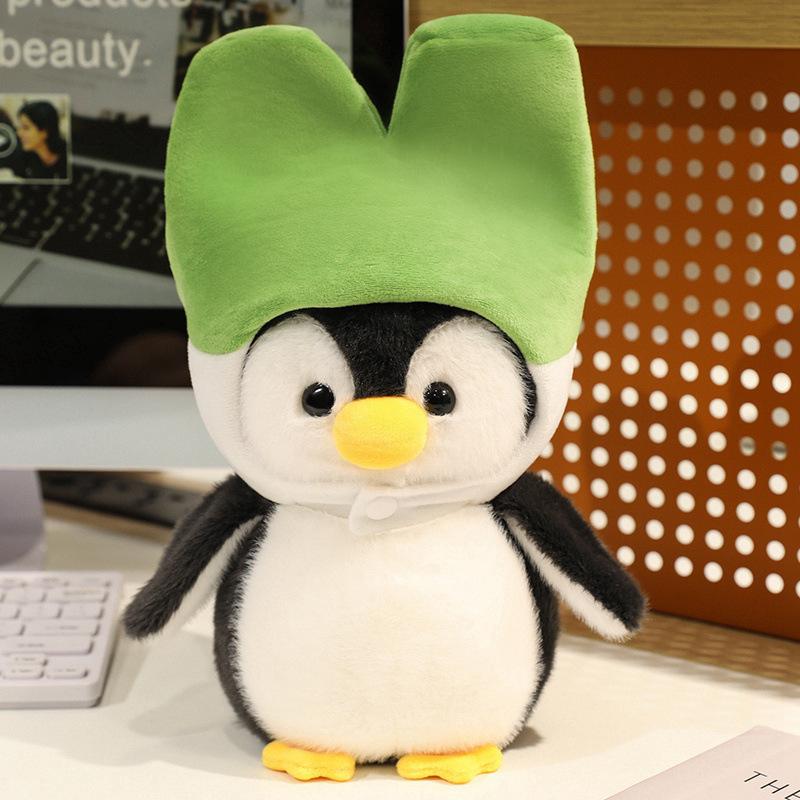 Cartoon Cute Penguin Turned Cat Shark Doll Plush Toy Kitten Doll Children Soothing Doll