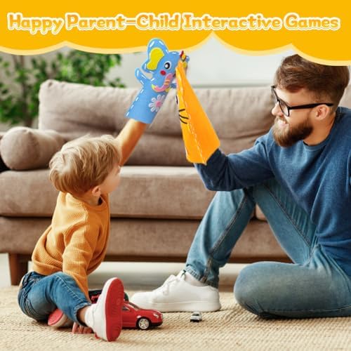 Cosysparks 4 Pack Animal Hand Puppet Sewing Kits for Kids, DIY Craft Toys, Beginner Sewing Set for Boys and Girls