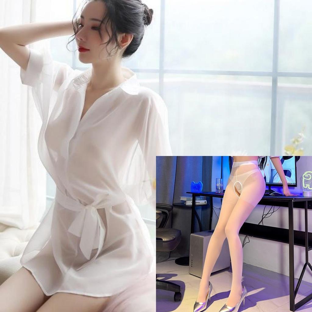 Desire Sheer Lingerie Shirt: Sexy, See-Through Nightgown with Temptation and Easy Removal