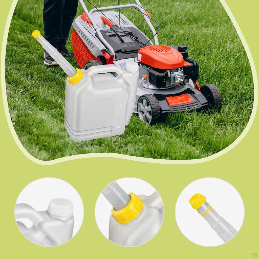 Oil Mixing Bottle Contrast Pot 2 Stroke Engine Measuring and Dispensing Petrol Container Portable