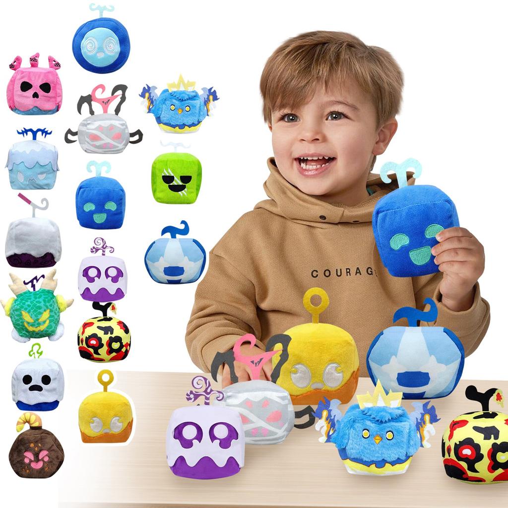 Game Peripheral Fruit Leopard Print Box Plush Toy Purple Box Doll