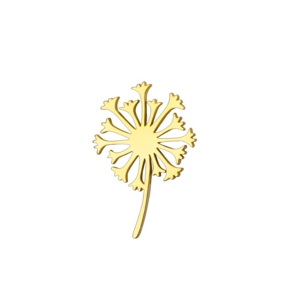 Stainless Steel Blowball Brooch Luxury Suit Badge Pin Trendy Women Brooch  Suit Collar