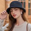 New Felt Curled Edge Women's Autumn and Winter Fashion Personalized Bucket Hat Bucket Hat Warm Wool Hat