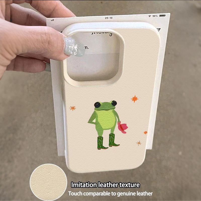 Модный чехол для телефона с узором из лягушек, подходит для iPhone 17 16 15 14 13 12 11 Pro/Max/Plus, противоударная задняя крышка