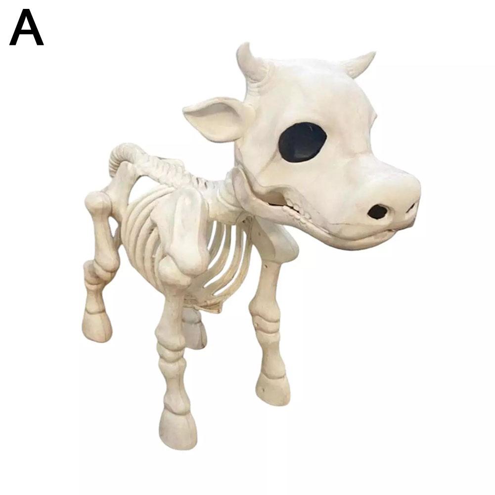 Cow Horse Spooky Skeleton Halloween Reusable Outdoor Haunted Props House Ornment Scene Graveyar Q6O4