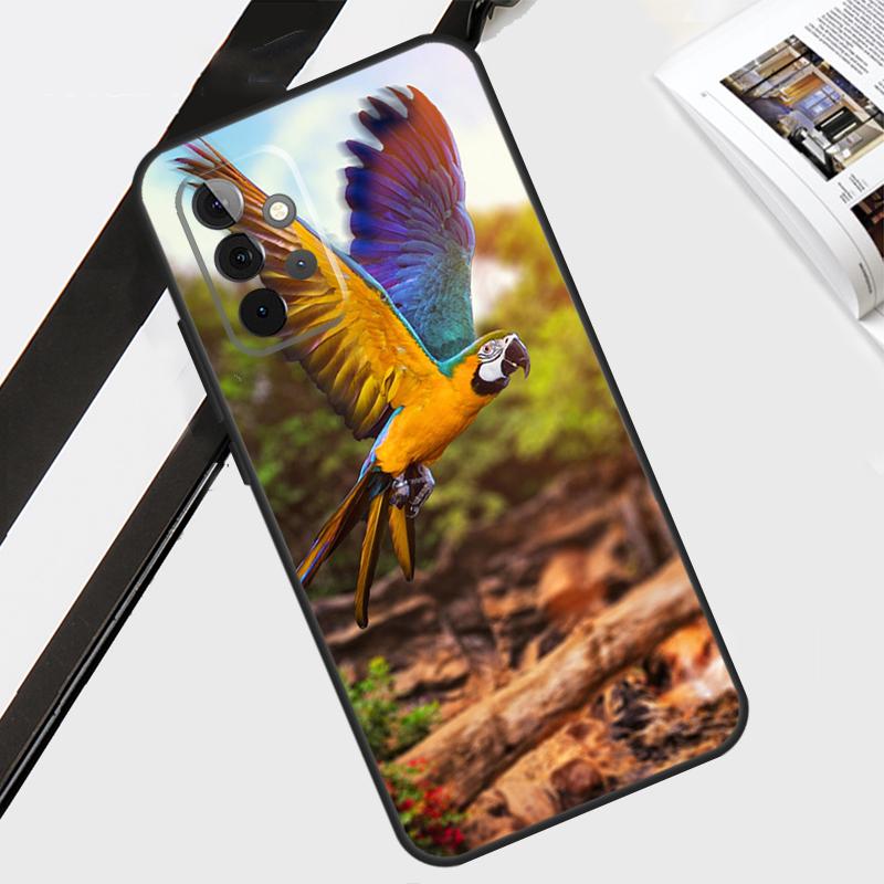 Чехол с животными, попугаями, птицами для Samsung Galaxy A55 A35 A15 A56 A36 A26 A16 A06 A54 A34 A14 A12 A22 A32 A52 A13 A53