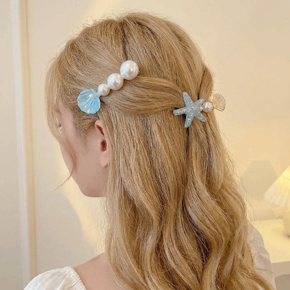 5 pcs/set Shell Duckbill Clips Set Zinc Zinc Alloy Hair Pins Cute Hair Barrettes Gift