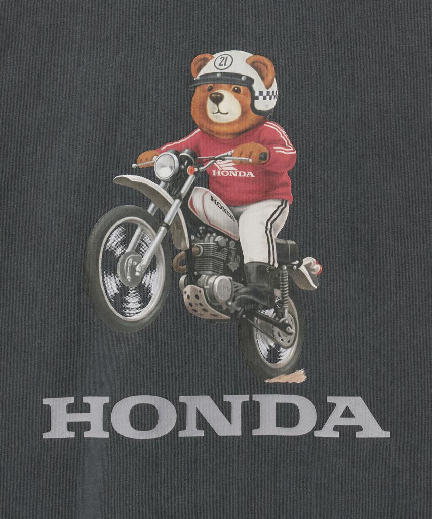 PHYPS MOTORCYCLE Offroad Bear Short Sleeve Charcoal