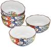 Ranchant Small Bowl Set Blue Old Imari Kikuwari Arita Ware Made In Japan Red, 13x6(cm)