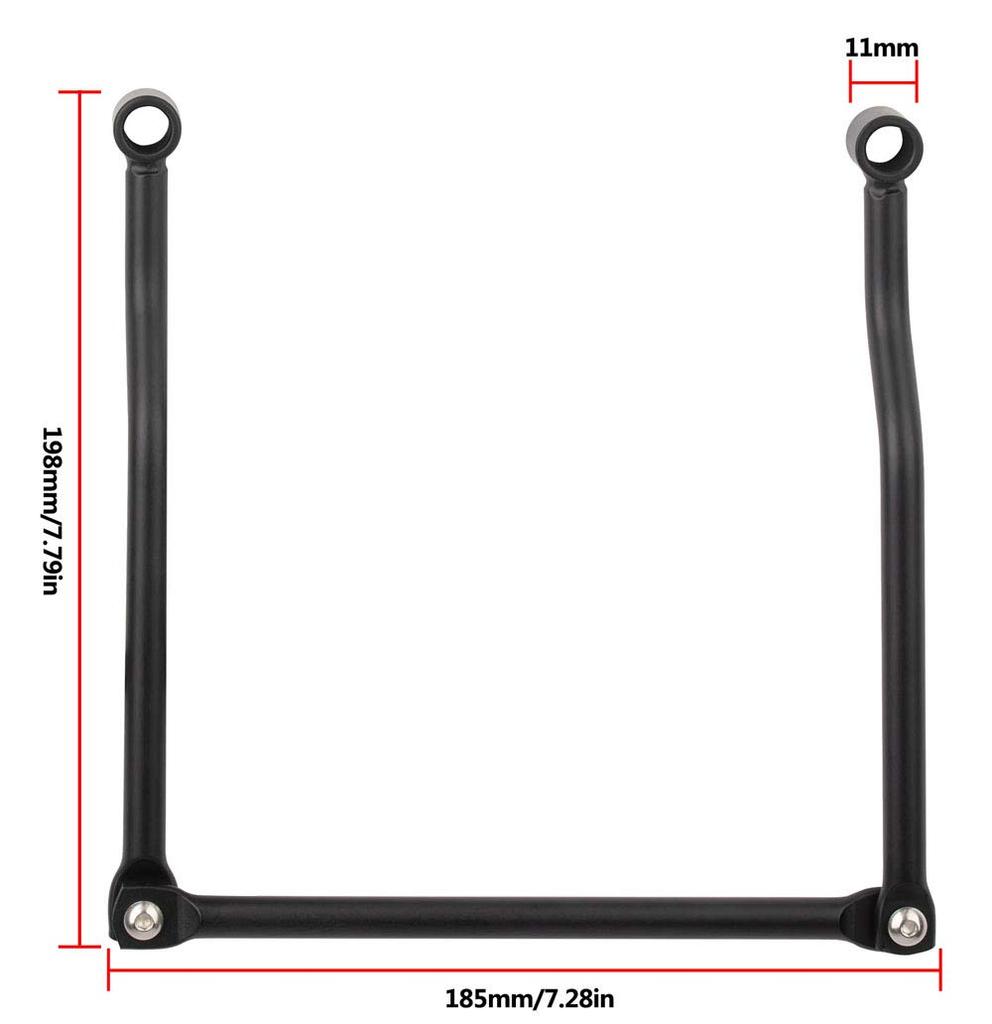 Universal Side Bag Support Motorcycle Accessories Modified Metal Plated Side Bag Rack Strong 2 Pairs Set (Matte Black)