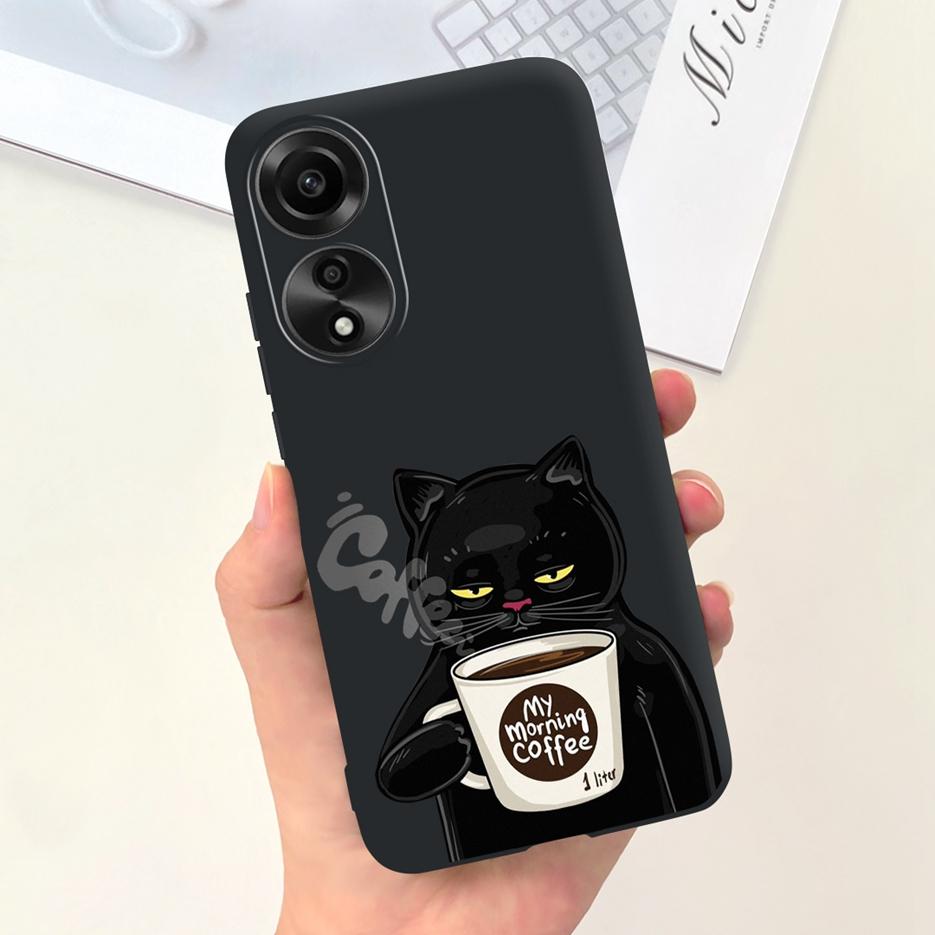 Чехол для Oppo A78 4G CPH2565 Милый Модный Мультяшный Расписной Чехол Мягкий Силиконовый Чехол для Телефона Для Oppo A78 A78 OppoA78 5G Матовый Coque
