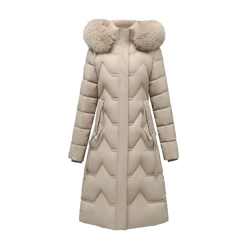 Новое пуховое пальто, женское зимнее утепленное пальто средней длины, однотонное женское пальто, наружное