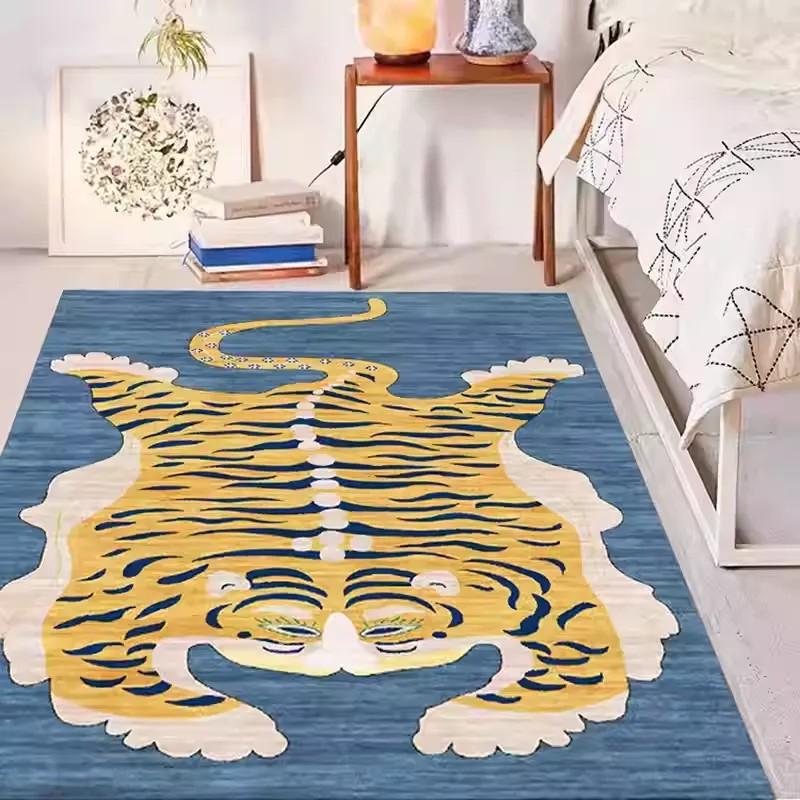 Tibetan Tiger Carpet Persian-Style Bedroom Area Rug Mat Exotic National Pattern Holiday Rectangle Decoration Rug