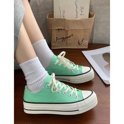 Классические универсальные мужские и женские одинаковые повседневные модные трендовые ретро однотонные парусиновые туфли на плоской подошве с дышащим низким верхом