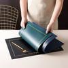 Подставка для столовых приборов из искусственной кожи, термостойкая, нескользящая, теплоизоляция, водонепроницаемый прямоугольный защитный коврик для обеденного стола, декоративный коврик, кухонные принадлежности