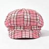 Women S Plaid Sweet Cute Versatile Octagonal Hat For Autumn Winter