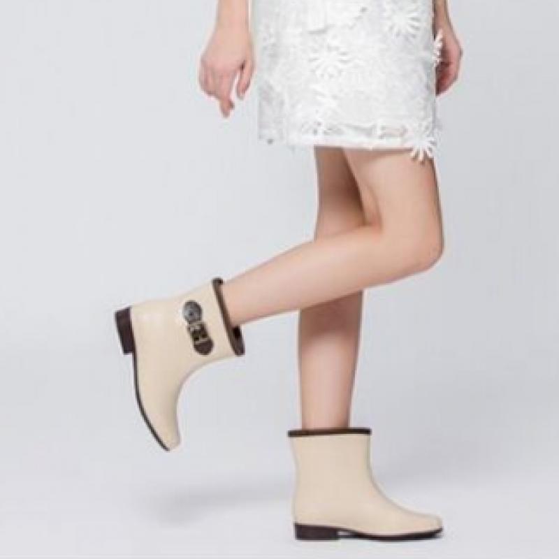 New Arrivals Open Run Women Key Knot Stylish Daily Side Buckle Rain Boots