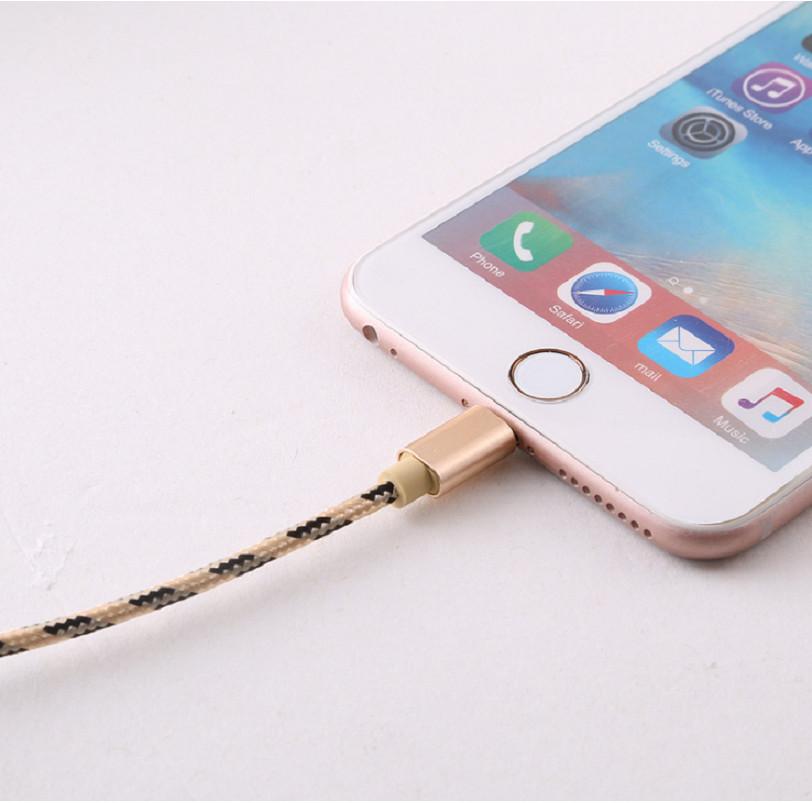 Date Braided Nylon Line To Usb Cable Fast Charger For Iphone X 8 7 Plus 6s
