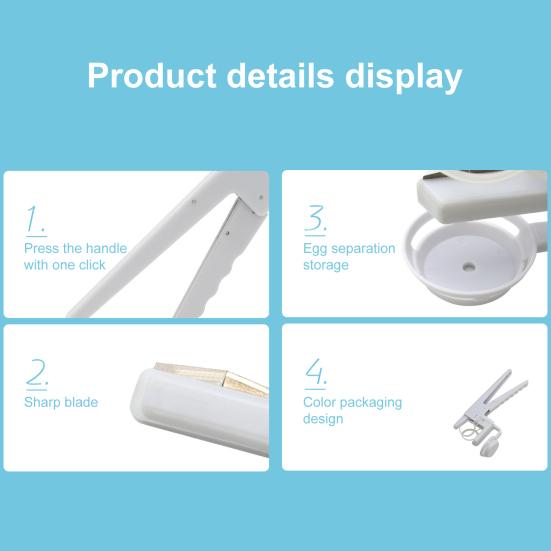 Инструмент для разбивания яиц Ручной открывалка для яиц Одноручный разбиватель яиц Открывалка для скорлупы яиц Разделитель яиц Кухонный гаджет
