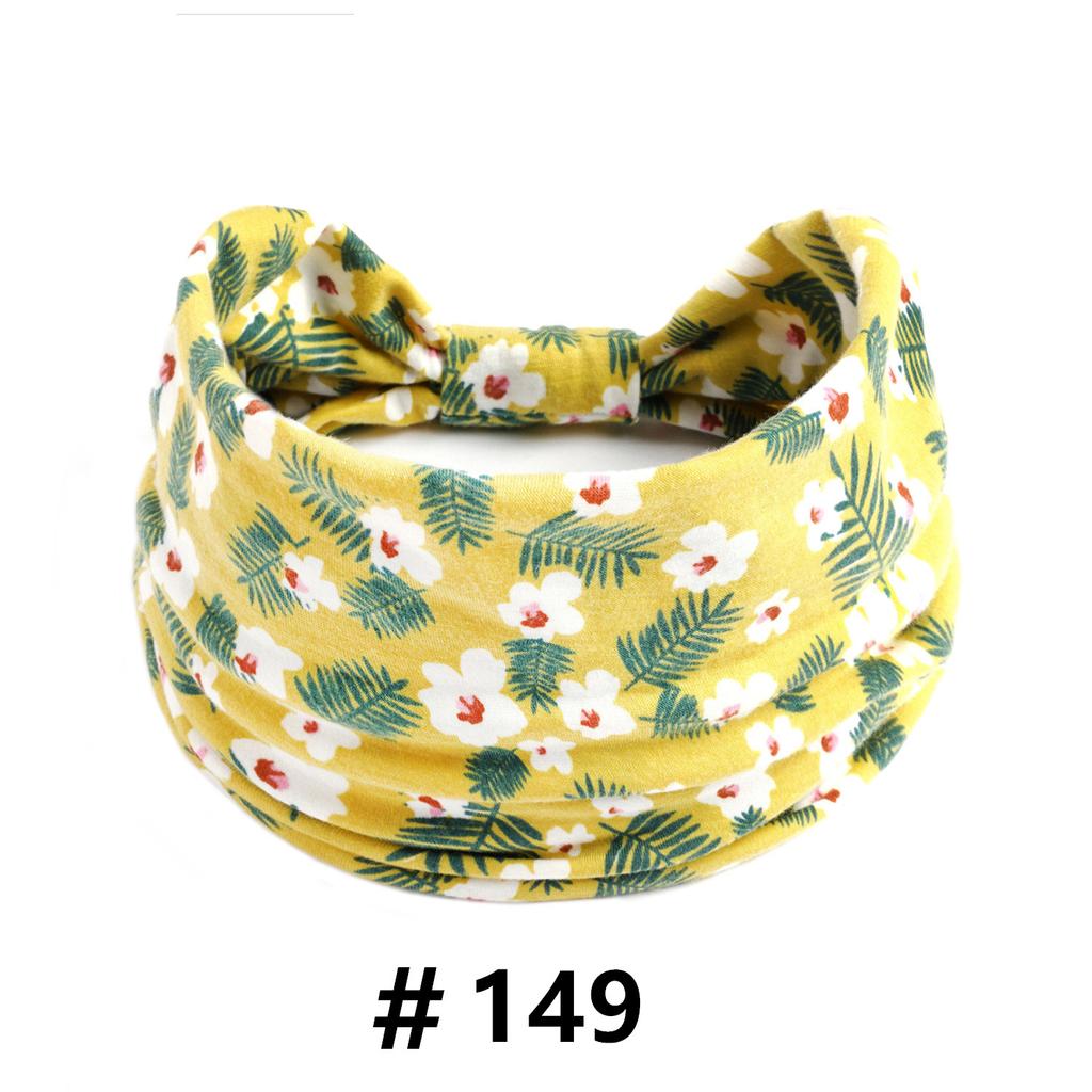 Бохо повязки на голову для женщин Хлопковые широкие повязки на голову Эластичная повязка для волос Нескользящая для тренировок Йоги Бега Тюрбан Головной убор Аксессуары для волос