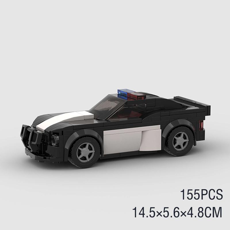 MOC Speed Super Race Старый автомобиль Полицейская машина Модель Строительные блоки Пикап Ралли Спорт Гонки Технические Кирпичики Рождественский подарок Город