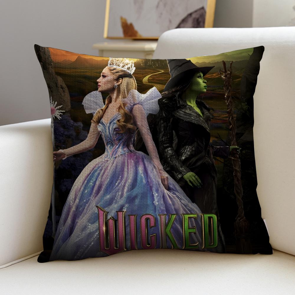 Magical WWickedS Cushion Cover Breathable and skinfriendly linen pillowcase square removable and washable cushion