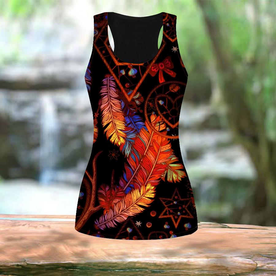 3D оранжевый колокольчик ветра с принтом перьев для женщин для тренировок, йоги, тренажерного зала, летние спортивные рубашки с принтом, жилеты больших размеров