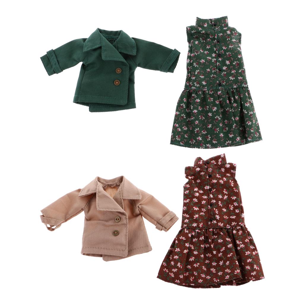 Милое/Повседневное платье для кукол, комплект одежды для кукол Blythe 12 дюймов, Аксессуары для изготовления и ремонта