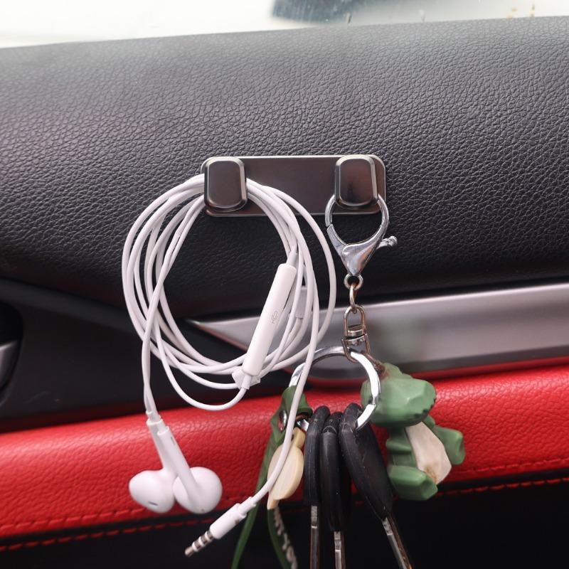 Автомобильные крючки из сплава, многофункциональная приборная панель автомобиля, центральная консоль, подвесной крючок для хранения, самоклеящийся крючок для спинки сиденья автомобиля