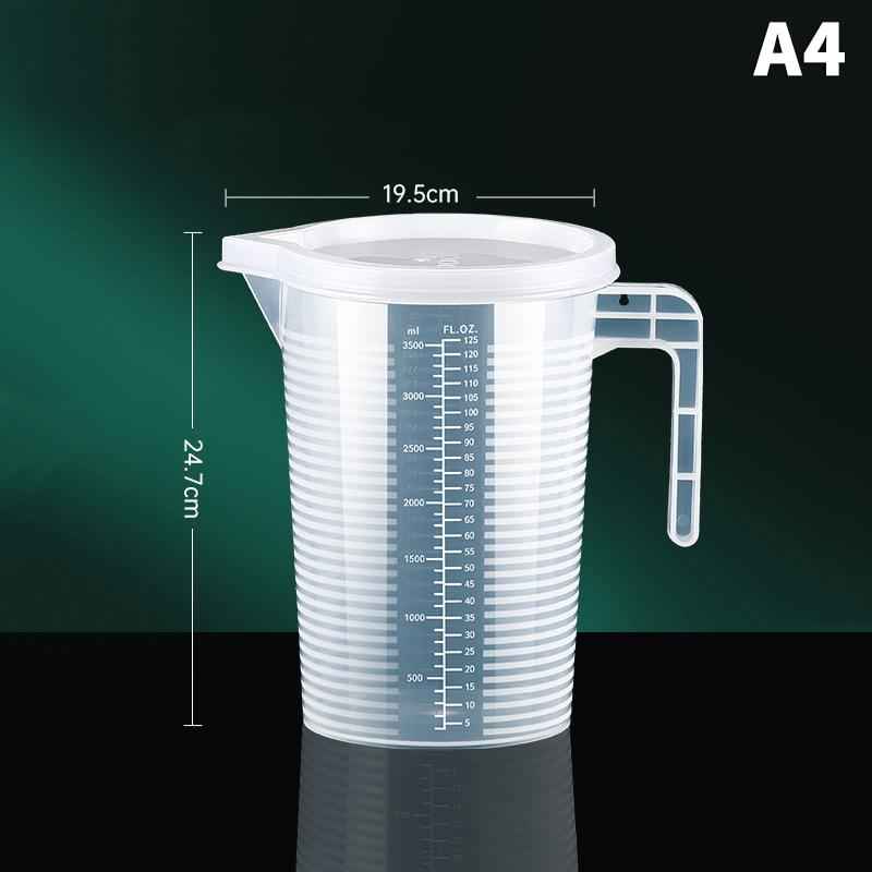 Мерный стакан с крышкой, специальное мерное ведро для магазина молочного чая, мерный стакан большой вместимости, прозрачный стакан, кухонные принадлежности для выпечки